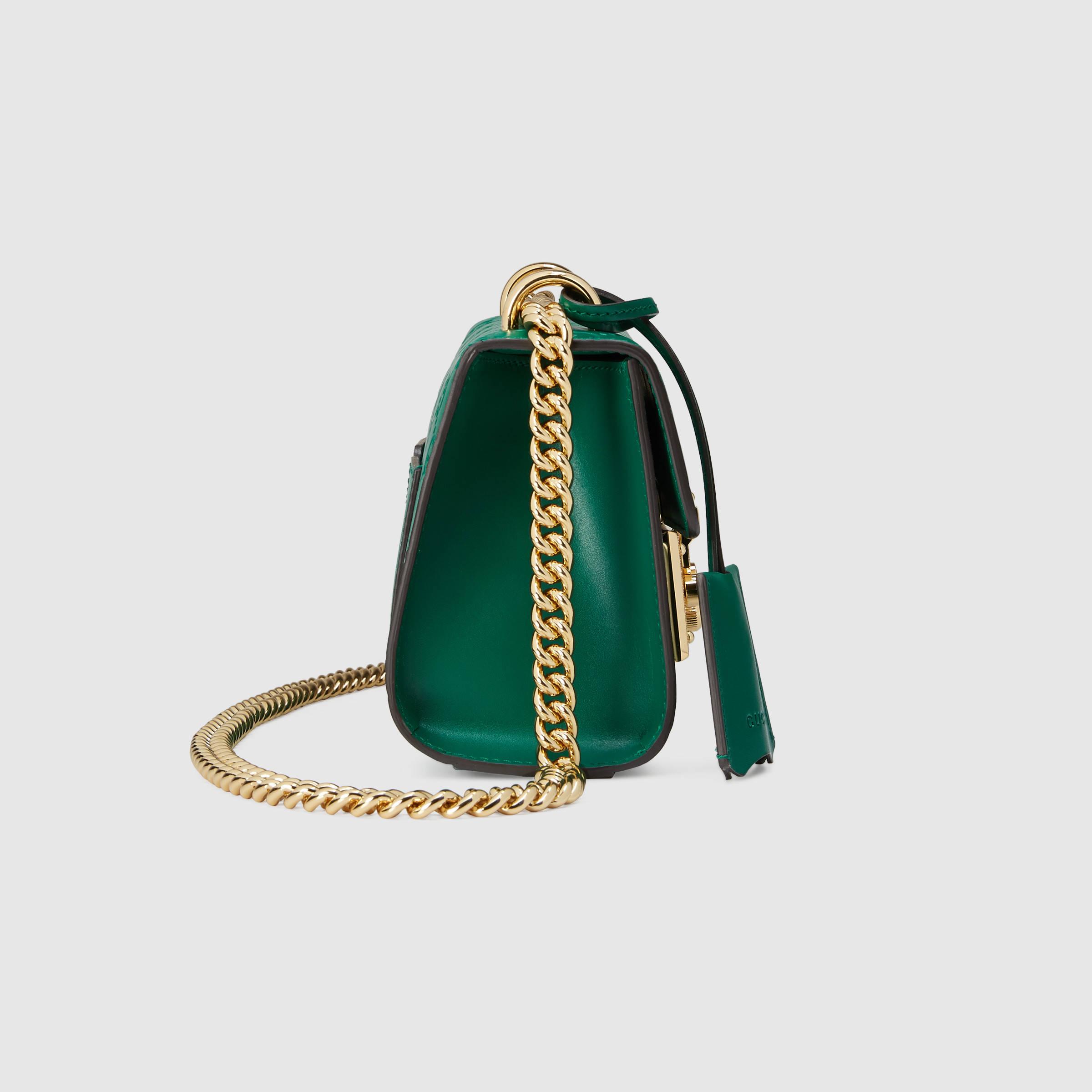 Lyst Gucci Padlock Signature Shoulder Bag in Green